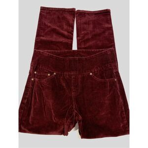 Jag Jeans High Rise Straight Leg maroon corduroy pant size 6P